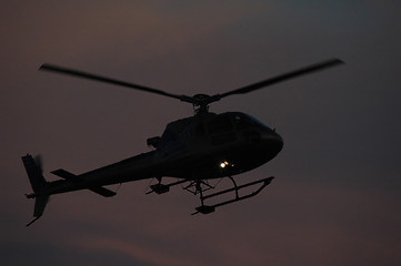 Image showing Nightwork, helicopter in profile