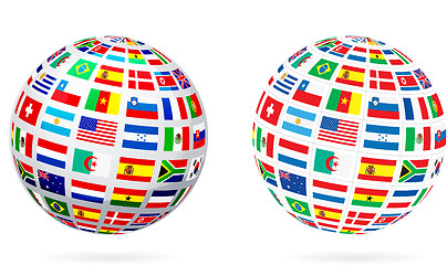 Image showing globe sphere from flags