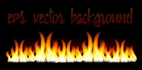 Image showing Burn flame fire vector background