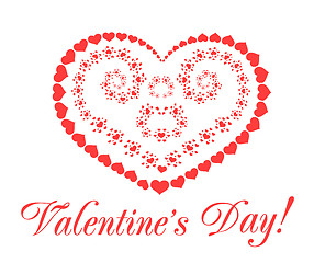 Image showing Valentine's day vector background with hearts