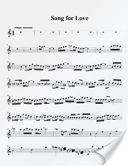 Image showing Music note page