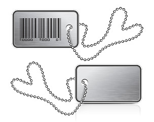 Image showing Metallic tag and chain