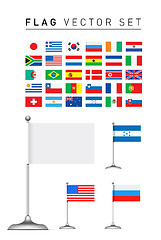 Image showing Flag set on white background