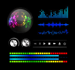 Image showing Sound waves set