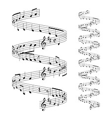 Image showing musical notes staff