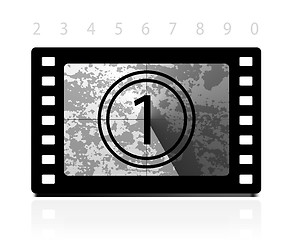 Image showing Grunge film countdown