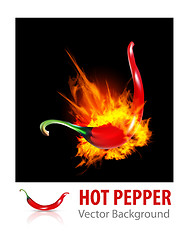 Image showing Burning Chili Pepper