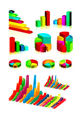 Image showing set of shiny graphics and diagrams