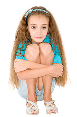 Image showing Girl in the blue blouse