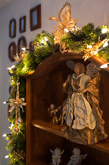 Image showing Background of Christmas decorations