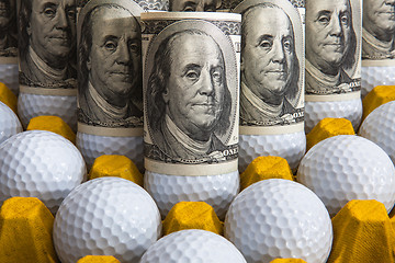 Image showing Golf and money