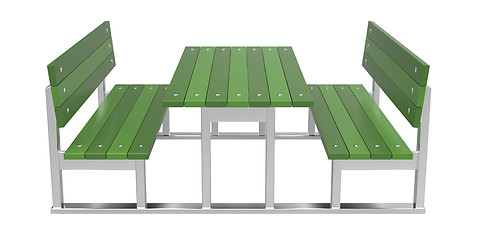 Image showing Picnic table