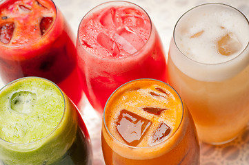 Image showing selection of fruits long drinks