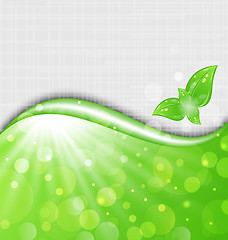 Image showing Eco friendly background with leaves