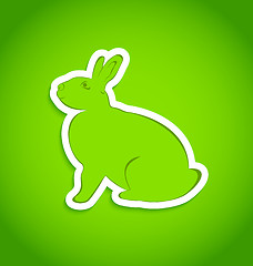 Image showing Easter greeting rabbit isolated