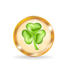 Image showing Trefoil icon isolated for Saint Patrick day