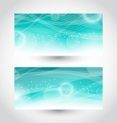 Image showing Set abstract water banners, design template