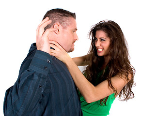 Image showing Fighting couple