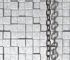 Image showing chain on stone background