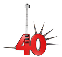 Image showing number forty guitar