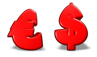 Image showing euro and dollar