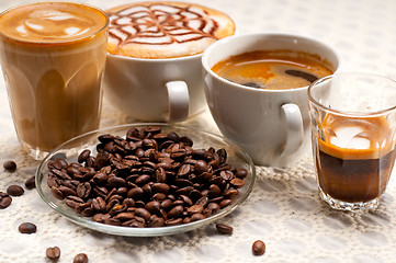 Image showing selection of different coffee type