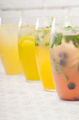 Image showing selection of fruits long drinks