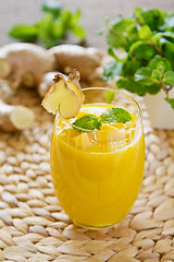 Image showing Mango with ginger smoothiie