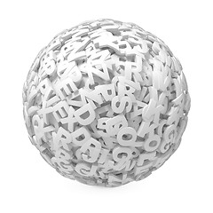 Image showing Ball from Letters on White Background.