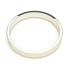 Image showing isolated silver or platinum ring