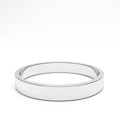 Image showing isolated silver or platinum ring