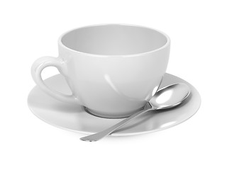 Image showing Cup with Spoon and Saucer.