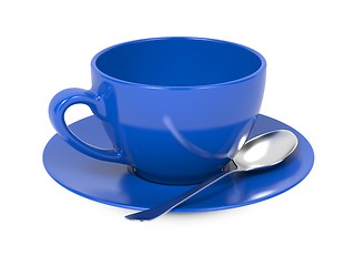 Image showing Cup with Spoon and Saucer.