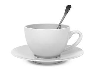 Image showing Cup with Spoon and Saucer.