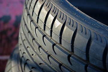 Image showing Closeup on tire
