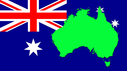 Image showing the map on the flag of Australia