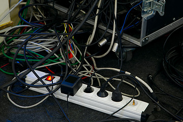 Image showing Pile of cables