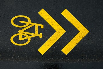 Image showing Bicycle lane