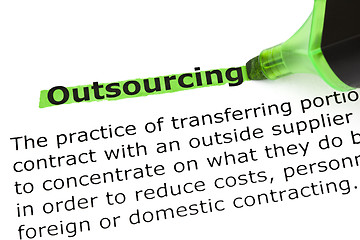 Image showing Outsourcing Definition