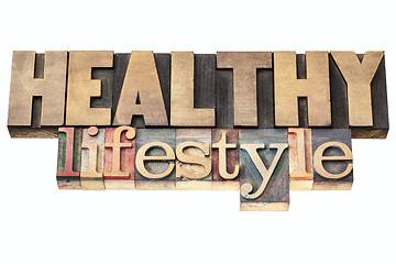 Image showing healthy lifestyle in wood type