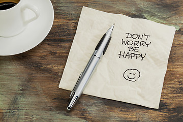 Image showing Don't worry be happy
