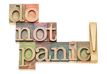 Image showing do not panic