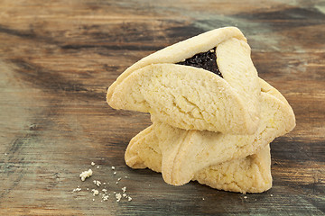 Image showing poppyseed hamantaschen cookies