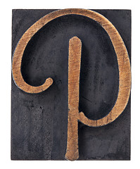 Image showing ornamental letter P 