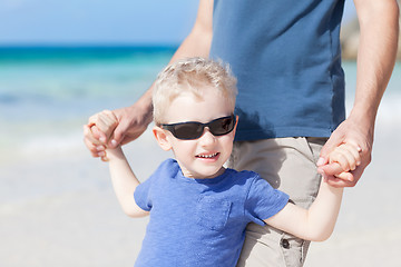Image showing little boy at the beach