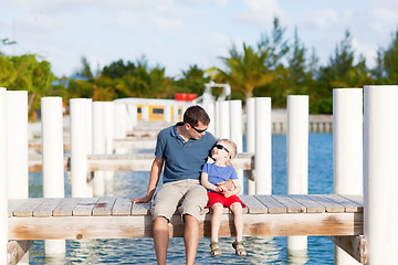 Image showing father and his son together