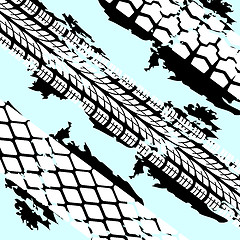 Image showing Abstract background tire prints, vector illustration