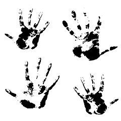 Image showing Hand print, skin texture pattern, vector illustration.