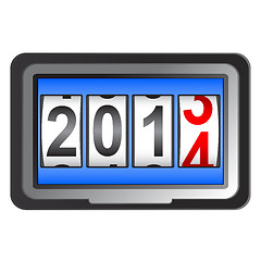 Image showing 2014 New Year counter, vector.