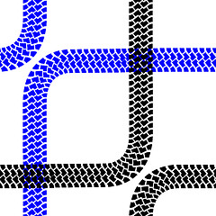 Image showing Seamless wallpaper tire tracks pattern illustration vector backg